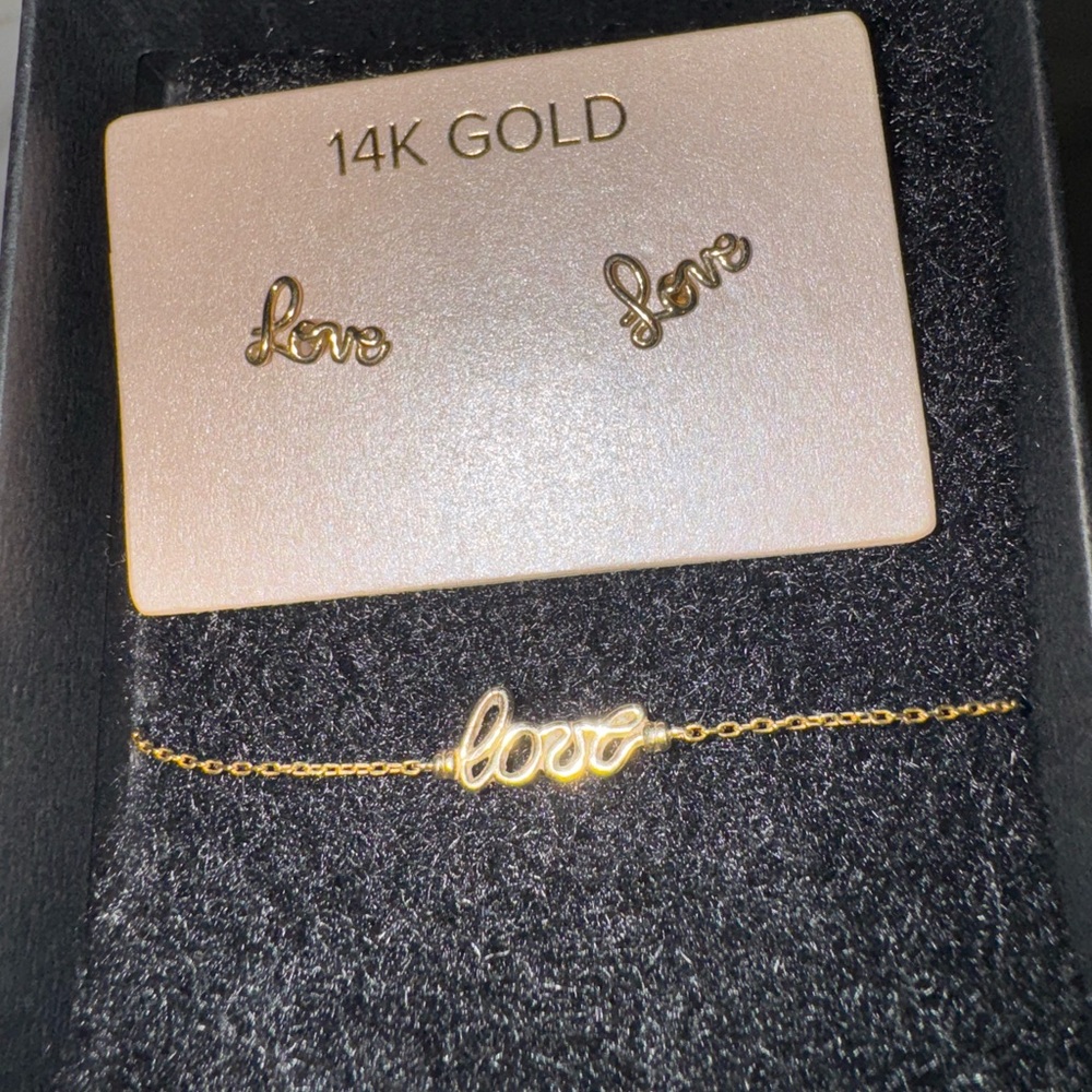 14K Gold Love Jewelry Set